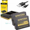 Nabíjačka PATONA Dual Quick pre Fuji NP-W126 + 2x baterie 1020mAh USB (PT1957B)
