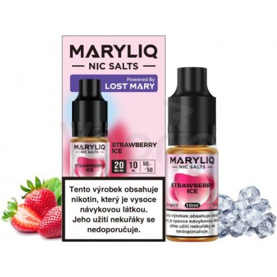 MARYLIQ Nic SALT - Chladivá jahoda (Strawberry Ice) 10ml - 20mg