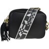 NovaKabelka.sk Bala Nera s prídavným popruhom VI kožená talianska crossbody kabelka čierna