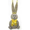 Slamený zajac so žltou mašľou / Prináša kúzlo Veľkej noci Výška 45 cm