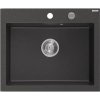 MEXEN MEXEN - Elix granitový drez 1-miska 600 x 500 mm, čierna kropenatá, sifón chróm 6525601005-76