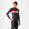 CASTELLI Cyklistický dres s dlhým rukávom zimný - LINEARE - čierna