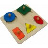 Montessori Puzzle 5 tvarov - krátke úchyty