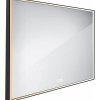 Nimco LED zrkadlo 80 × 70 cm čierne – dotykové s nastavením jasu a farby ZPC 13003VX-90