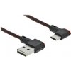 Delock Easy - USB kabel - USB (M) levý/pravý úhel, reverzibilní do 24 pin USB-C (M) levý/pravý úhel, reverzibilní - 20 cm - černá