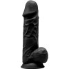 Silexd - model 1 realistic penis premium silexpan silicone black 21.5 cm