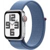 Apple Watch SE GPS + Cellular 40mm Silver Aluminium Case with Winter Blue Sport Loop MRGQ3QC/A