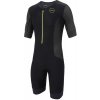 Zone3 Ltd Men's Aquaflo Plus Short Sleeve Trisuit - BLACK/GREY/NEON GREEN Veľkosť: XL