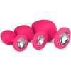 Easytoys Anal Collection Silicone Butt Plug with Diamond Pink