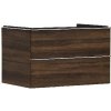Hansgrohe Xelu Q - Umývadlová skrinka, 50x78x55 cm, 2 zásuvky, tmavý orech/chróm 54077000