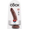 Pipedream King Cock 18 cm model s žilkovaním a prísavkou hnedý