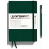 LEUCHTTURM1917 Medium (A5) Forest Green, 251 p., bodkovaný - zápisník