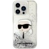 Karl Lagerfeld Liquid Glitter Karl Head kryt pre iPhone 15 Pro Max - strieborný 3666339195335 - možnosť vrátiť tovar ZADARMO do 30tich dní