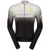 SCOTT Cyklistický dres s dlhým rukávom letný - SCOTT-SRAM PRO - čierna/biela