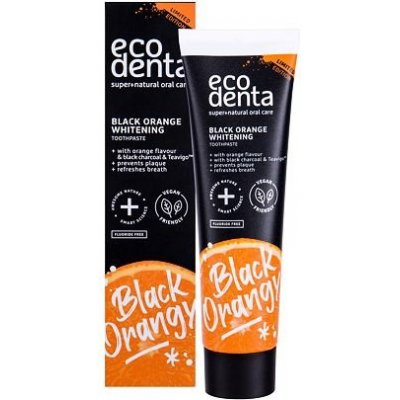 Ecodenta Toothpaste Black Orange Whitening zubní pasta pro dokonale bílé zuby s pomerančovou příchutí 100 ml