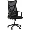 Kancelárske kreslo MASKINO – otočné, s pevnými opierkami, nastaviteľné, čierne, nosnosť 110 kg čierna