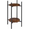 ModernHome ME-ATS10 Stojan na kvety, 2 police, tmavé drevo