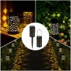 Záhradná solárna lampa 2ks Hviezdy čierna