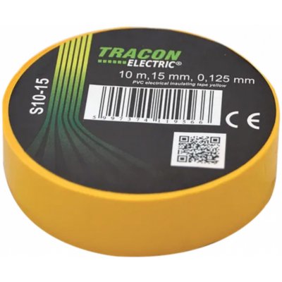 Tracon electric Páska izolačná 15 mm x 10 m žltá