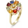 Blink-Blink Prsteň s farebnými Zafírmi a diamantom 2277ZZaDG