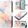 Peňaženkové kožené puzdro Marble Pattern na Honor Magic5 Pro - LS004