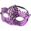 Karnevalová maska - škraboška - fialová