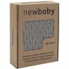 New Baby Bambusová pletená deka so vzorom grey