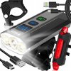 Výkonné LED SVETLO NA BICYKEL predné 1300lm baterka 5400mAh SADA NA BICYKEL