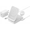Anker – bezdrôtová nabíjacia stanica MagGo 3v1 Qi2 pre Apple, 15 W, USB-C nabíjačka a kábel – biely KF2327907