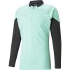Pánska športová mikina Puma, TEAMCUP TRAINING 1/4 ZIP TOP svetlo zelená,čierna S