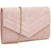 Večerná listová kabelka Miss Lulu - ružová