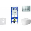Geberit Duofix - Modul na závesné WC s tlačidlom Sigma30, matný chróm/chróm + Duravit ME by Starck - WC a doska, Rimless, SoftClose 111.300.00.5 NM7