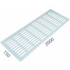 MPkovania SRL - ALFA vetracia mriežka 150 x 2000 mm, 2000 mm, 150 mm, BIL - biela lesklá (RAL 9010)