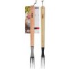 BBQ vidlička grilovací 46x7cm dřevěná rukojeť 385346