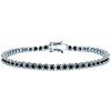 Tenisový náramok Luminy 3,2 mm: biele zlato, čierne diamanty - SAV-B-TENIS-21CM-32SZ-22K-585-CZD-B SAVICKI
