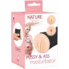 Masturbátor Nature Skin Pussy&Ass telovej farby