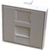 DATACOM Modul 45 x 45 mm do parapetnej lišty s krytom, biely - DATACOM 2440