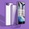 AppleKing puzdro pre celý telefón z tvrdeného skla s plastovým rámčekom pre iPhone 7 / 8 / SE (2020/2022) - fialové - možnosť vrátiť tovar ZADARMO do 30tich dní