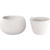 PROSPERPLAST Kvetináč s vkladom SPLOFY BOWL 23,9 cm biela