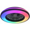 Stropný ventilátor s RGB LED osvetlením Plave, 60 W, ø 48,5 cm, čiernobiely, 38034