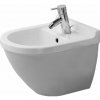 Duravit Starck 3 - Závesný bidet Compact, 1 otvor pre armatúru prepichnutý, 360 x 475 mm, biely 2281150000