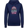 AWDis Hoodie Mikina - Pozitívna myseľ, život - Oxfordská modrá - M - Dámske