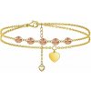 Swarovski e. dámska retiazka na nohu Have Love, so srdiečkom sel1077