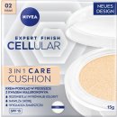 Nivea Expert Finish Cellular 3v1 Ošetrujúci tónovaný krémový make-up v hubke 02 Medium 15 g