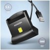 AXAGON CRE-SM4N, USB-A StandReader čítačka kontaktných kariet Smart card (eObčanka), kábel 1.3m (CRE-SM4N)