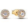 PANDORA peckové náušnice Kulatá aureola s pavé 263019c01