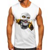 Biele pánske tričko Tank Top s potlačou Bolf 14811