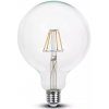 Žiarovka LED Filament E27 6W, 6400K, 806lm, G125 VT-2147 (V-TAC)
