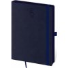 Helma - Memory - denný diár s gumičkou 2026, tmavomodrý, A5
