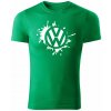 T-ričko Volkswagen Splash pánske tričko Farba trička: Trávová zelená, Farba potlače: Biela, Veľkosť: XS